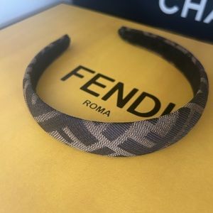Fendi Logo Brown Headband